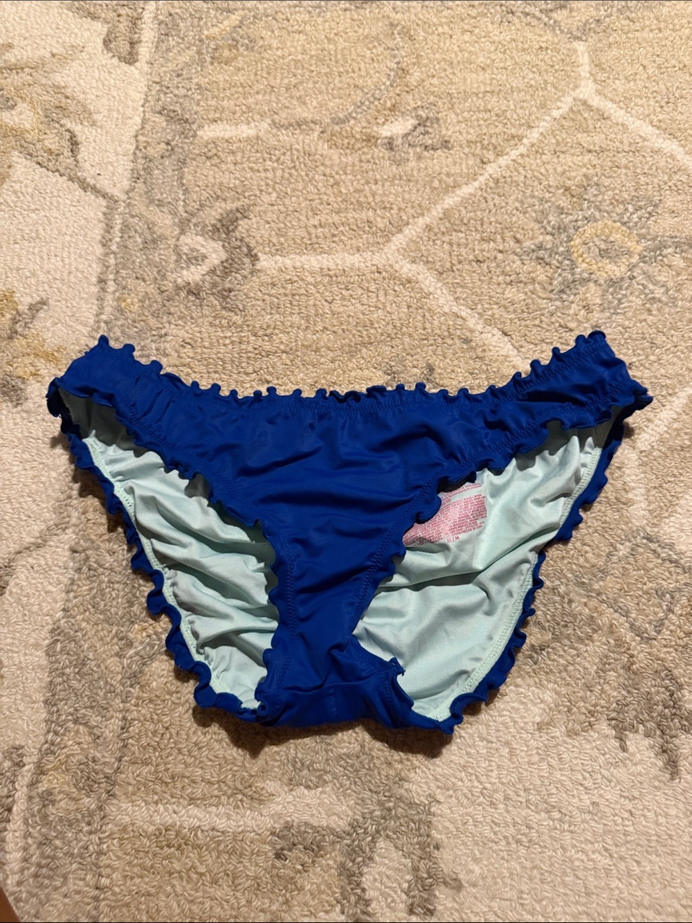 Victoria's Secret Royal Blue Ruffle Bikini Bottoms